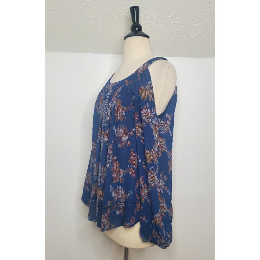 Knox Rose Boho Cold Shoulder Peasant Blouse - Picture 5 of 6